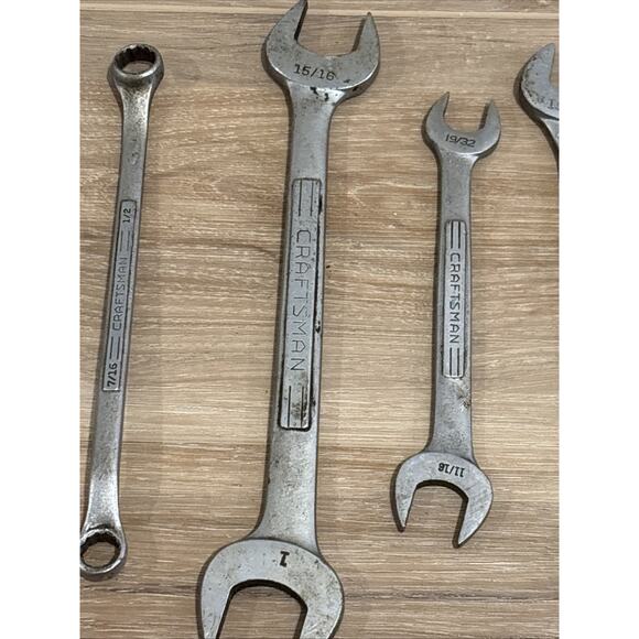 Craftsman Wrenches Set Of 5 Combination Made In USA - Picture 6 of 9